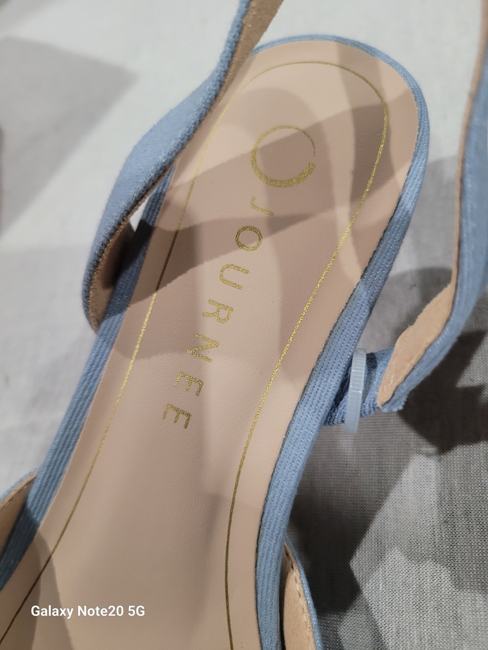 Journee Collection Nellia Denim Slingback Kitten Heel Pumps 8W - Picture 6 of 9